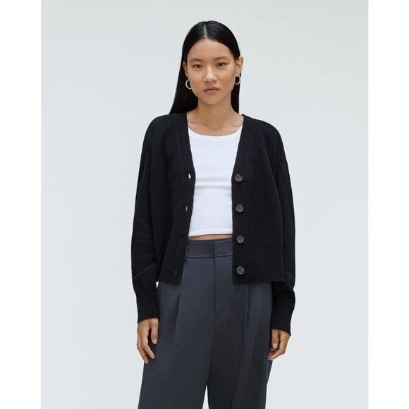 Everlane Black The Cashmere Cardigan  Size S - Picture 1 of 12